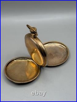 Antique Dueber 50mm Gold Filled Pocket Watch Case Hunter Large Engraved Complete