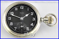 Antique ELGIN Display Back Pocket Watch Size 16 1904 Silverode Case