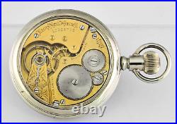 Antique ELGIN Display Back Pocket Watch Size 16 1904 Silverode Case