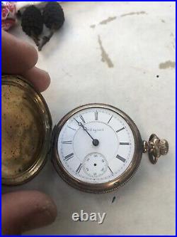 Antique ELGIN OVERLAND Pocket Watch Yr. 1897 Railroad 20year Case Runs