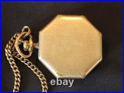 Antique ELGIN Octagon 15 Jewel Gold Filled Pocket Watch Working Condition 1920s
