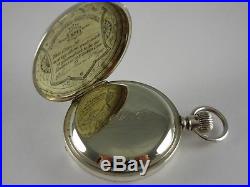 Antique Early 18s Hamilton 937 coin silver hunter case pocket watch. Made 1895