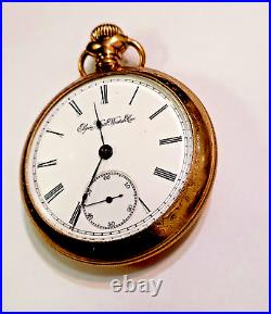 Antique Early 1900's Elgin pocket watch Size 18 Gold filled Case