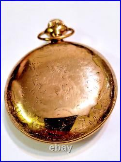 Antique Early 1900's Elgin pocket watch Size 18 Gold filled Case