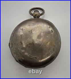 Antique Early Waltham Coin Silver Pocket Watch Case For Key Wind