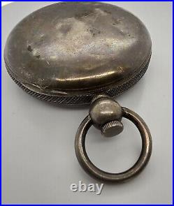 Antique Early Waltham Coin Silver Pocket Watch Case For Key Wind