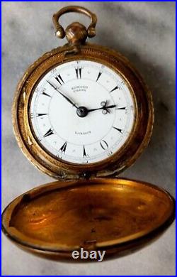 Antique Edward Prior Pocket Watch Case And Dial Without Movement