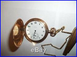 Antique Elgin 12s Pocket Watch Philadelphia 20 Year Case withChain and Knife