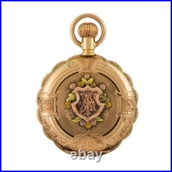 Antique Elgin 14K Multi-Color Gold Hunting Case Pocket Watch