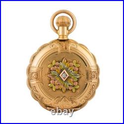 Antique Elgin 14K Multi-Color Gold Hunting Case Pocket Watch