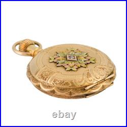 Antique Elgin 14K Multi-Color Gold Hunting Case Pocket Watch