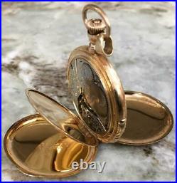 Antique Elgin 14k Gold Filled 25 Year Case Model 4 15j Grade 96 Pocket Watch lad