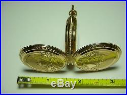 Antique Elgin 14k Solid Gold Hunter Case Fancy Heavy Case 1888 Vintage Not Scrap