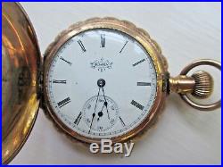 Antique Elgin 14k Solid Gold STAR Case Pocket Watch 2 1/4 Inch Long 55 Gram