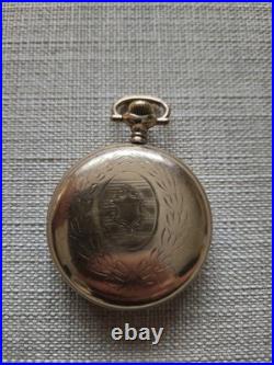 Antique Elgin 17 Jewel Double Roller Pocket Watch Runs B&B Royal Case
