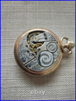 Antique Elgin 17 Jewel Double Roller Pocket Watch Runs B&B Royal Case