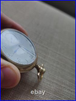 Antique Elgin 17 Jewel Double Roller Pocket Watch Runs B&B Royal Case