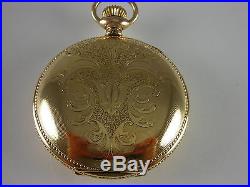 Antique Elgin 18s Beautiful Gold Filled Hunter's case Rail Road pocket watch