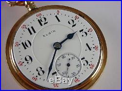 Antique Elgin 18s Veritas 23 jewel Rail Road pocket watch. Veritas case. 1905