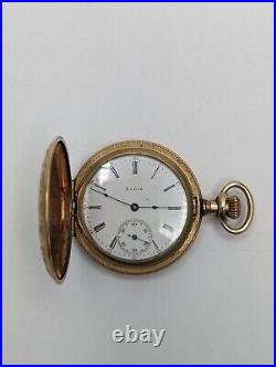 Antique Elgin 1909 Grade 289 Pocket Watch 7j Size 6s GF Gold Filled Not Running