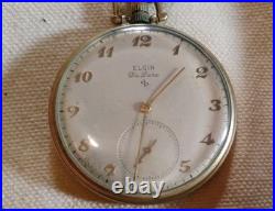 Antique Elgin Deluxe 17J Pocket Watch 542 10k Gold Filled Star Company Case