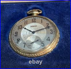 Antique Elgin GF Pocket Watch Working Open Face Illinois Watch case 17 Jewels