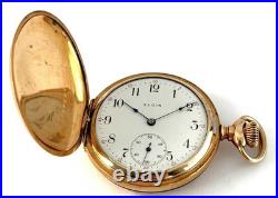 Antique Elgin Gold Filled 6S Model 2 Pocket Watch Fayh's Gold Filled Hunter Case