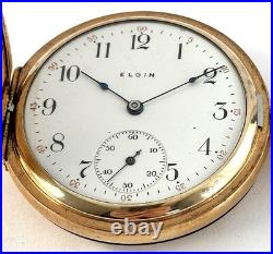 Antique Elgin Gold Filled 6S Model 2 Pocket Watch Fayh's Gold Filled Hunter Case