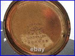 Antique Elgin Gold Filled Engraved Case Trench Watch Parts or Repair