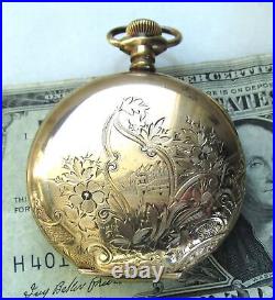 Antique Elgin Gold Filled Hunting Case Pocket Watch C3987