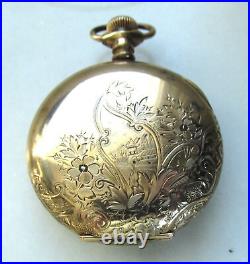 Antique Elgin Gold Filled Hunting Case Pocket Watch C3987