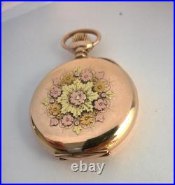 Antique Elgin Grade 109 Pocket Watch 0s 7j Tri or Multi Color Gold Filled Case
