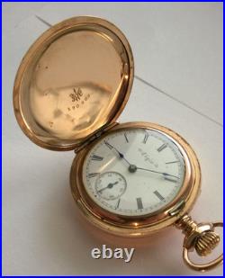 Antique Elgin Grade 109 Pocket Watch 0s 7j Tri or Multi Color Gold Filled Case