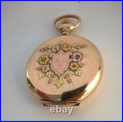 Antique Elgin Grade 109 Pocket Watch 0s 7j Tri or Multi Color Gold Filled Case