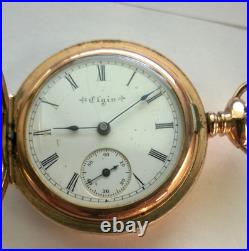 Antique Elgin Grade 109 Pocket Watch 0s 7j Tri or Multi Color Gold Filled Case