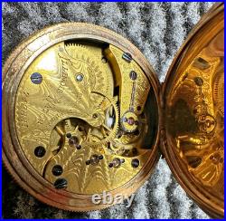 Antique Elgin Grade 3 Model 3 15j 16s Pocket Watch Illinois Hunting Case 1880 El
