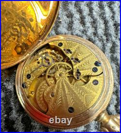 Antique Elgin Grade 3 Model 3 15j 16s Pocket Watch Illinois Hunting Case 1880 El