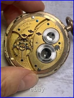 Antique Elgin Illinois pocket watch case Waltham double stock 15 jewels Ramona