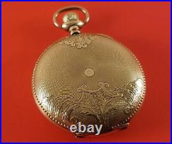 Antique Elgin Ladies Pocket Watch Gold Fill Full Hunter Case S/N 6660499 Ca. 1897