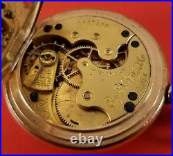 Antique Elgin Ladies Pocket Watch Gold Fill Full Hunter Case S/N 6660499 Ca. 1897