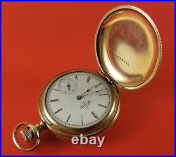 Antique Elgin Ladies Pocket Watch Gold Fill Full Hunter Case S/N 6660499 Ca. 1897