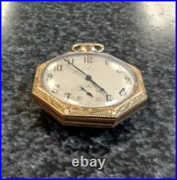 Antique Elgin Model 3 Grade 303 7j Size 12s Octagon Case Pocket Watch JJ406