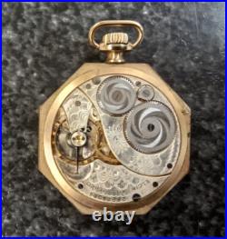 Antique Elgin Model 3 Grade 303 7j Size 12s Octagon Case Pocket Watch JJ406