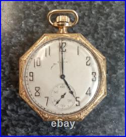 Antique Elgin Model 3 Grade 303 7j Size 12s Octagon Case Pocket Watch JJ406