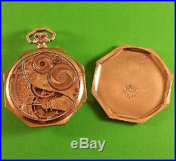 Antique Elgin National Pocket Watch Hex Case Special S/N 20640670 Ca. 1917