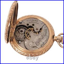 Antique Elgin National Watch Grade 130 15j 0s Pocket Watch 14k Gold Hunter Case