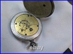Antique Elgin National Watch co, coin silver case, key wind. Size 18