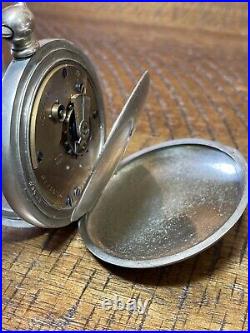 Antique Elgin Natl Watch Co. Key Wind Pocket Watch Silveroid Triple Case 2734119