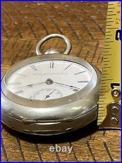 Antique Elgin Natl Watch Co. Key Wind Pocket Watch Silveroid Triple Case 2734119