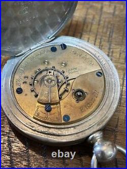 Antique Elgin Natl Watch Co. Key Wind Pocket Watch Silveroid Triple Case 2734119